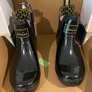 JOULES NWT Wellibob Ankle Rain Boots Gold Bee Size 10 Womens